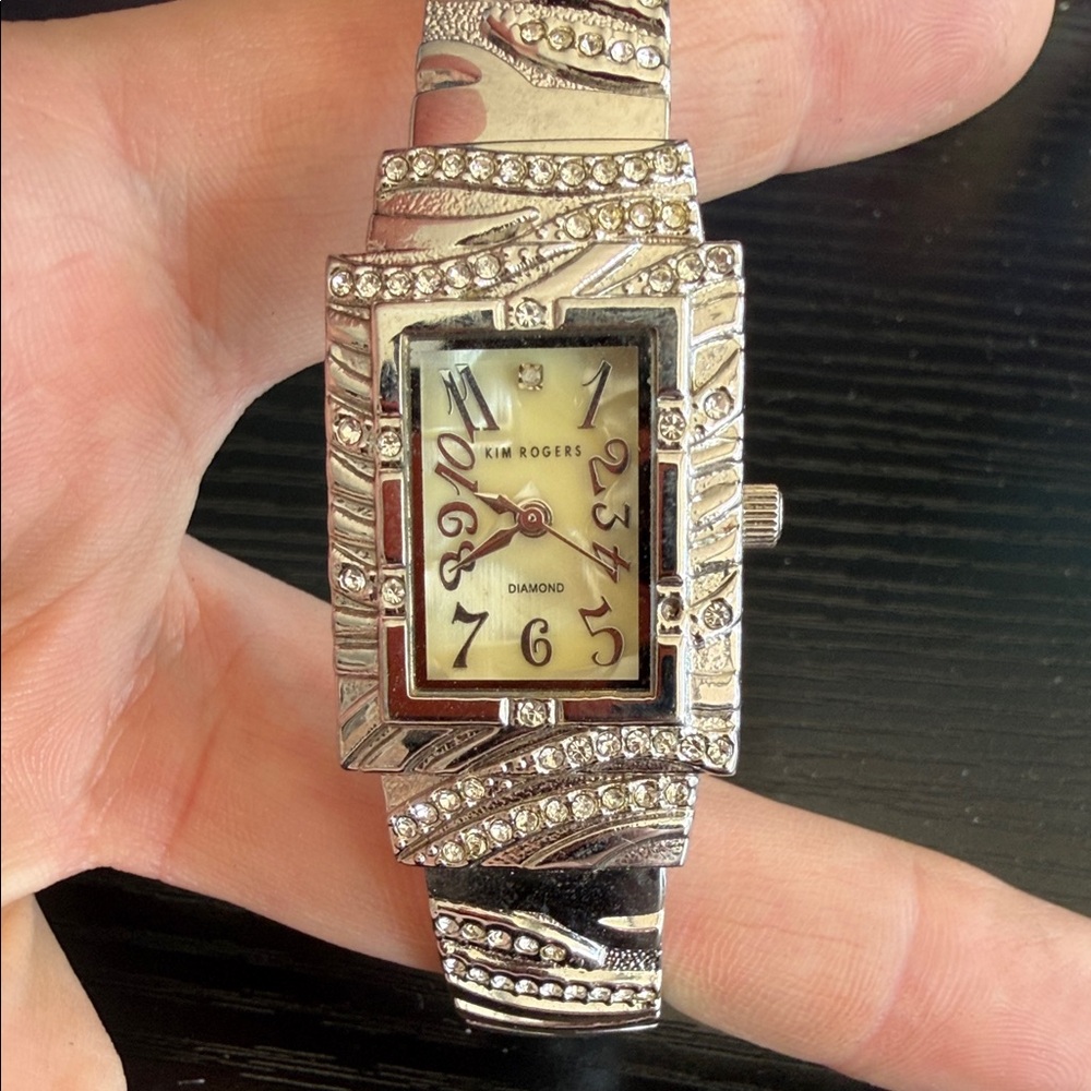 Kim Rogers Silver  Women's Bracelet Watch